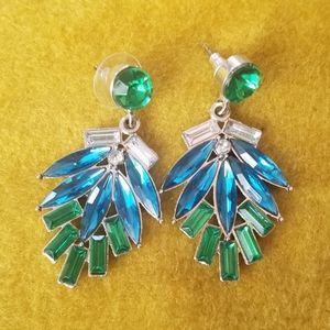 Multi-Colored Statement Earrings Colorful Glam Tropical Summer Aesthetic